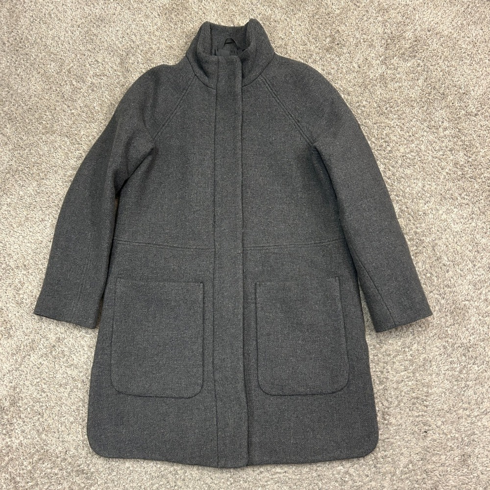 Madewell Coat Estate Cocoon MA326 XS Grey Wool Cashmere Blend Standing Collar